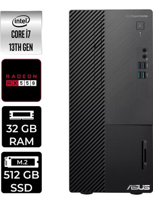 Asus Expertcenter D500ME i7 13700 32GB RAM 512GB SSD Win11 Pro D500000I713700P385 Masaüstü Bilgisayar + Per4 USB