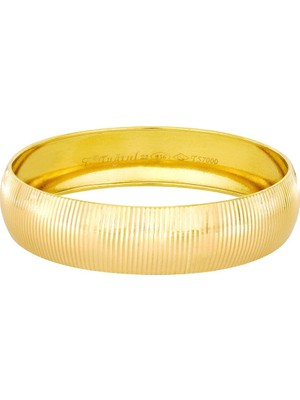 T51 Tuğrul Altın 15 gr(gram) 15 mm 22 Ayar İşçiliksiz Şarnelli Bilezik TBC00015-1