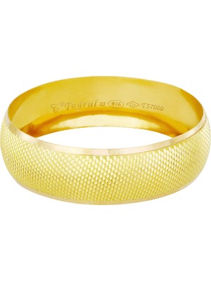 T51 Tuğrul Altın 20 gr(gram) 18 mm 22 Ayar İşçiliksiz Bilezik TBC0202-3