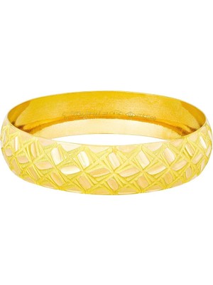 T51 Tuğrul Altın 15 gr(gram) 15 mm 22 Ayar İşçiliksiz Bilezik TBC0015-8