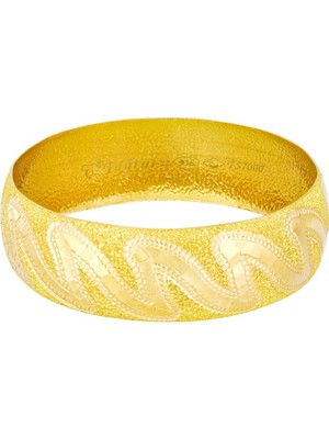 T51 Tuğrul Altın 25 gr(gram) 20 mm 22 Ayar İşçiliksiz Bilezik TBC00025-1