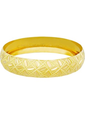 T51 Tuğrul Altın 17 gr(gram) 15 mm 22 Ayar İşçiliksiz Bilezik TBC017-5