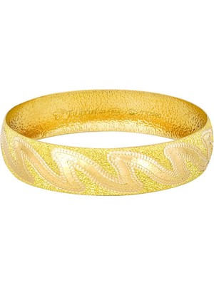 T51 Tuğrul Altın 18 gr(gram) 15 mm 22 Ayar İşçiliksiz Bilezik TBC00018-1