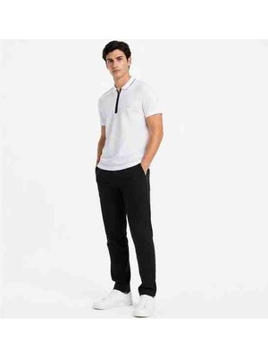 Lacoste Fermuar Yaka Regular Fit Beyaz