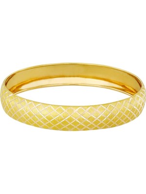 T51 Tuğrul Altın 13 gr(gram) 12 mm 22 Ayar İşçiliksiz Şarnelli Bilezik TBC0013-3