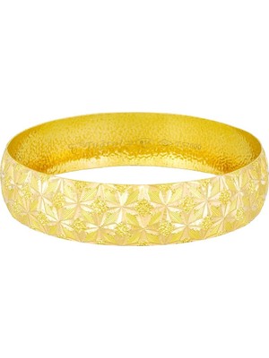 T51 Tuğrul Altın 18 gr(gram) 15 mm 22 Ayar İşçiliksiz Bilezik TBC00018-2