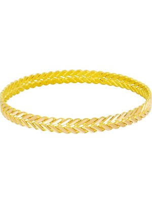 T51 Tuğrul Altın 24 gr(gram) 22 Ayar İşçiliksiz Başak Bilezik