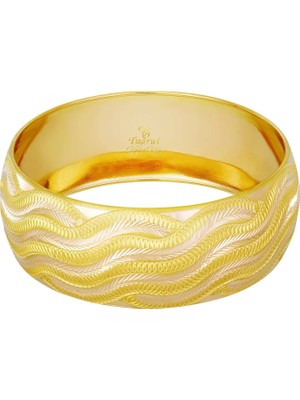 T51 Tuğrul Altın 25 gr(gram) 25 mm 22 Ayar İşçiliksiz Bilezik TB0026-126