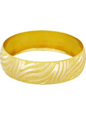 T51 Tuğrul Altın 21 gr(gram) 22 Ayar 18 mm İşçiliksiz Bilezik TBC0021-181