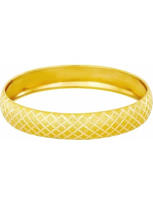 T51 Tuğrul Altın 12 gr(gram) 12 mm 22 Ayar İşçiliksiz Şarnelli Bilezik TBC01212-1