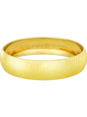 T51 Tuğrul Altın 15 gr(gram) 15 mm 22 Ayar İşçiliksiz Şarnelli Bilezik TB0015-101