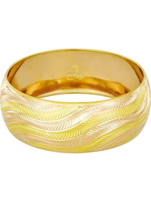 T51 Tuğrul Altın 25 gr(gram) 25 mm 22 Ayar İşçiliksiz Bilezik TB0026-125