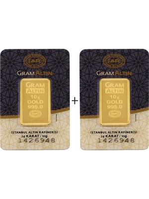 İAR 20 Gr (10gr+10gr) Külçe Altın IAR 24 Ayar