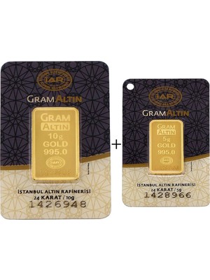 İAR 15 Gram (10+5) Külçe Altın 24 Ayar