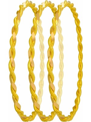 T51 Tuğrul Altın 30 gr(3*10)(gram)  22 Ayar İşçiliksiz Paftalı Burma Bilezik