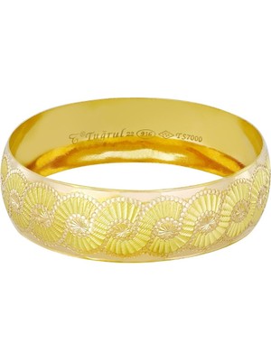 T51 Tuğrul Altın 25 gr(gram) 20 mm 22 Ayar İşçiliksiz Bilezik TCNC025