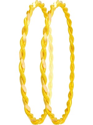 T51 Tuğrul Altın 20 (2*10)gr(gram) 22 Ayar İşçiliksiz Paftalı Burma Bilezik