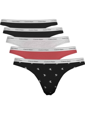 Calvin Klein Calvın Kleın Kadın Marka Logolu Günlük Kullanıma Uygun Çok Renkli Külot LV00QD5221 3ıx