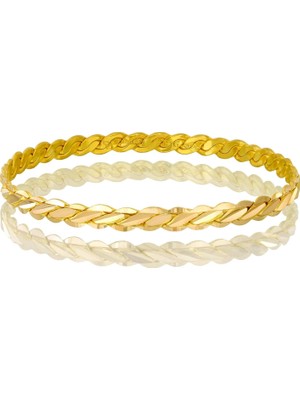 T51 Tuğrul Altın 18 gr(gram) 22 Ayar İşçiliksiz Üçlü Adana Burma Bilezik