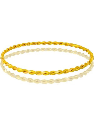 T51 Tuğrul Altın 23 gr(gram) 22 Ayar İşçiliksiz Paftalı Burma Bilezik