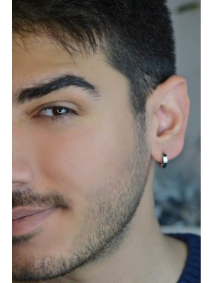 PremiumPort Şık Gümüş Renk Çelik Halka Küpe, Modern ve Zarif Tasarım