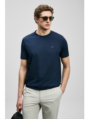 Lufian Bran Modern Grafik T- Shirt Siyah