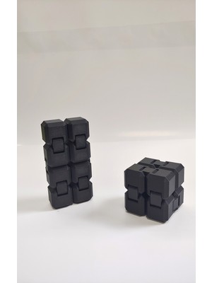Blurix Sonsuz Küp Infinity Küp – Stres Atıcı, Eğlenceli ve Taşınabilir Fidget Oyuncağı - Siyah