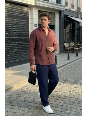 Livio Ferri Portela Erkek %100 Pamuk Premium Oversize Erkek Gömlek