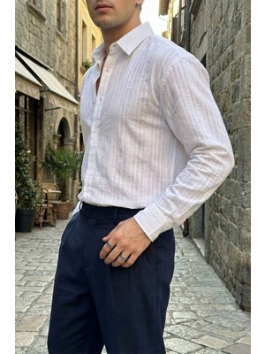 Livio Ferri Portela Erkek %100 Pamuk Premium Oversize Erkek Gömlek