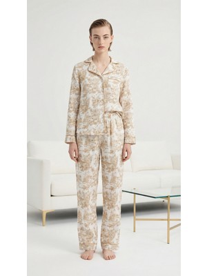 Minteks After Bath Toile Jungle Kadın Pijama Takımı