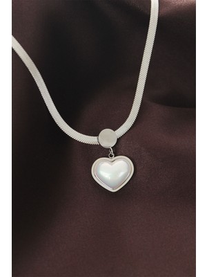 Youday Accessories 316L Çelik Italyan Zincir Kalp Kolye