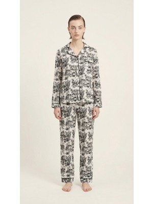 Minteks After Bath Toile Jungle Kadın Pijama Takımı