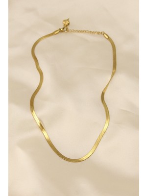 Youday Accessories 316L Çelik Altın Renk 45 cm Italyan Zincir Model Kadın Kolye