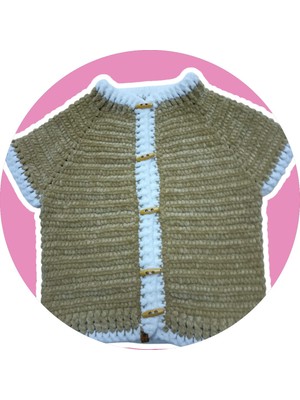 Gonca Concept Unısex El Örgüsü Kadife Yelek