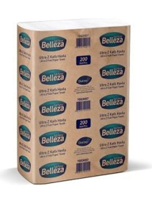 Diversey Belleza Ultra Z Katlı Havlu 23x24 cm 200 Yaprak X 20 Paket