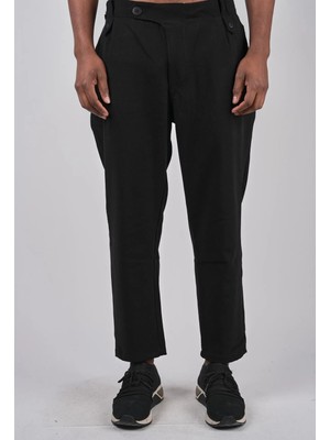 Ex-pent Erkek Dokuma Kumaştan Siyah Regular Fit Klasik Pantolon