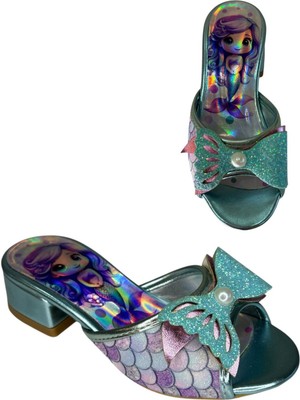 3b Kids Kız Çocuk Deniz Kızı Terlik Yazlık Terlik Topuklu Terlik Ayakkabı