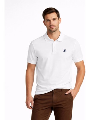 Organickid Basic Polo Yaka Beyaz Erkek T-Shirt