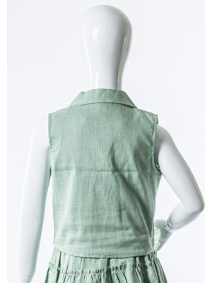 Nk Kids Kız Çocuk Yazlık 2lı Alt Üst Takım (Yelek + Etek) 4-8 Yaş 11502