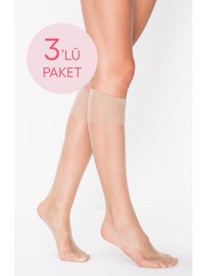 Penti 3 Adet Pantolon Çorabı Ten Rengi Fit 15