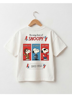 Babytex Unisex Bisiklet Yaka Karakter Baskılı %100 Pamuklu Oversize Tişört Bebek-Çocuk