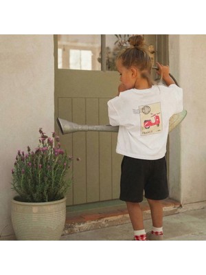 Blumi Kids Oversize Motor Tişört ve Pamuklu Şort Takımı