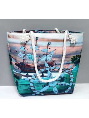 Uluora Dümen Desenli Plaj Çantası