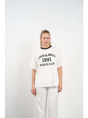 HANIQA Baskılı Basic Tişört