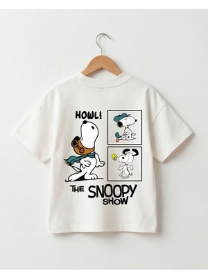 Babytex %100 Pamuklu Oversize Tişört Bebek-Çocuk Unisex Bisiklet Yaka Karakter Baskılı