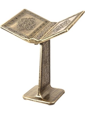 Camimarket Plastik Yer Rahlesi Motifli - Kıyam Rahle Altın Renk