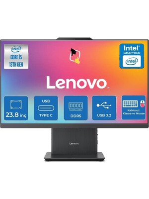 Lenovo ıdeacentre Aıo 24IRH9  Intel Core I5 13420H 24GB 512GB SSD Windows 11 Pro 23.8" Fhd 100hz All In One Bilgisayar Snertech
