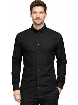 QS Erkek Slim Fit Gömlek Kırışmaz Terletmez Kumaş