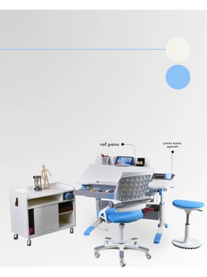 Creo Mobili Sirius Premium Plus Çalışma Masası Takımı | Ofis ve Çocuk Ders Çalışma Masası