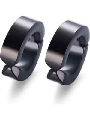 PremiumPort Deliksiz Paslanmaz Çelik Kıskaçlı Mıknatıslı Küpe Çift